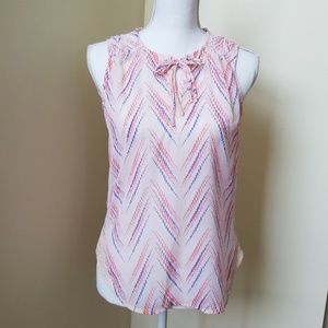 Candies Front Tie Keyhole Sleeveless Top NWOT